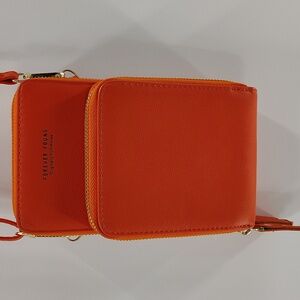 Forever Young Crossbody Handbag Outdoor Small Shoulder Bag Wallet Orange